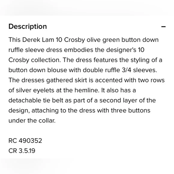 Derek Lam 10 Crosby Olive Green Grommet Hem Mini Dress sz 4 - Picture 14 of 14